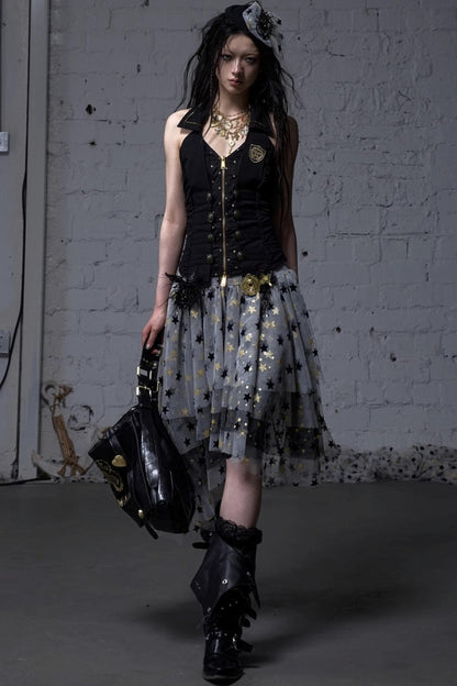 Dreamy Mesh Bustier Gown Dress