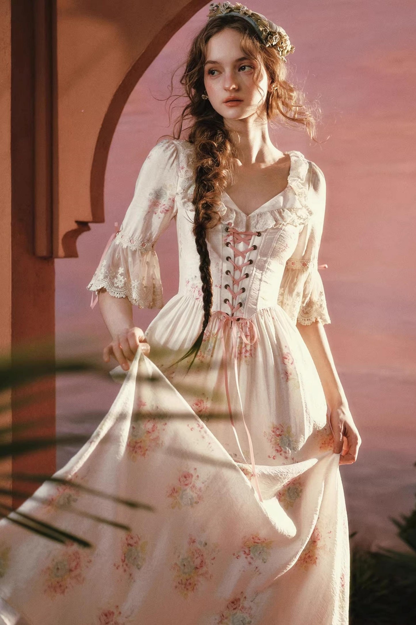 Pink Floral Dress