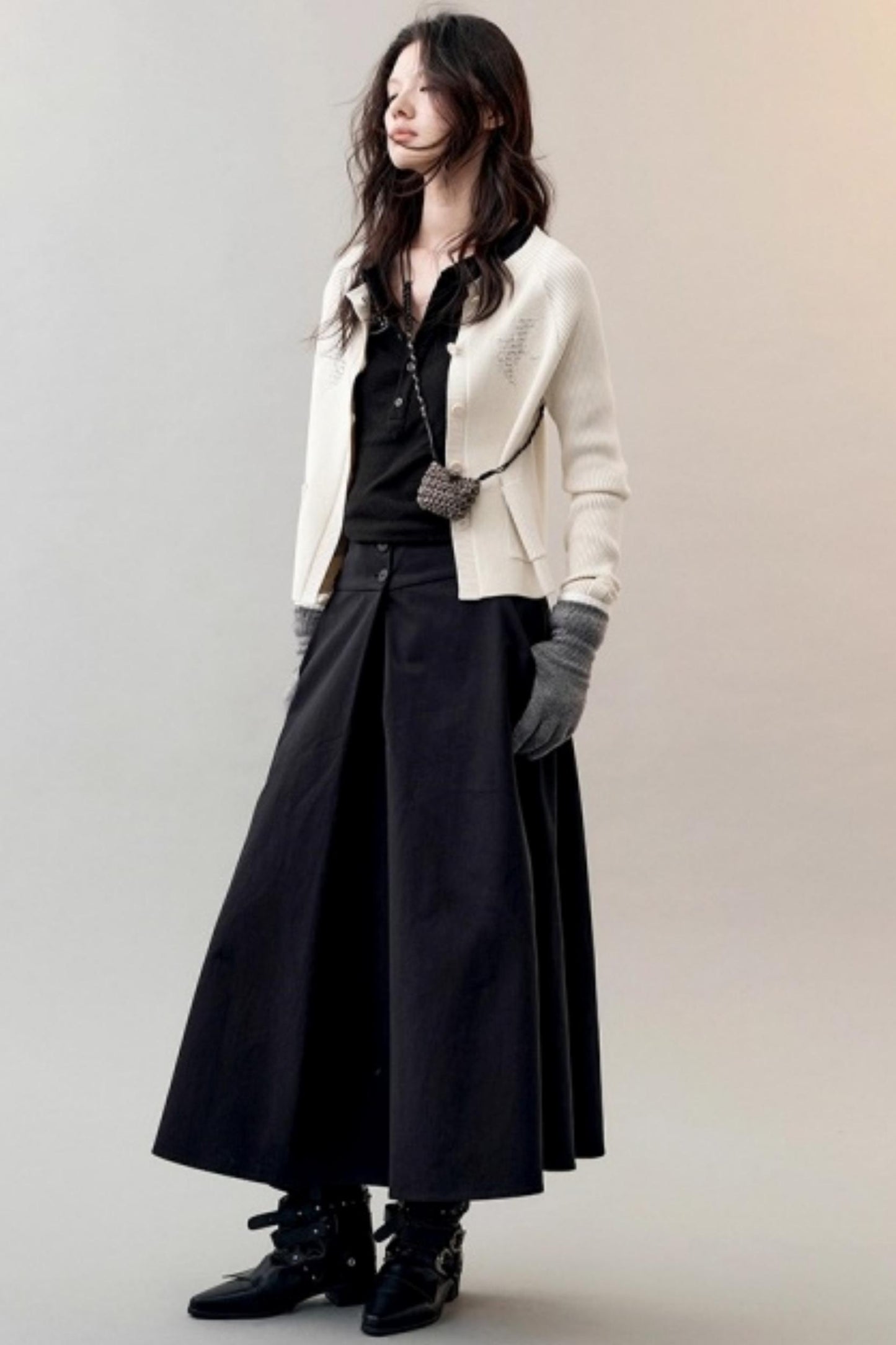 Patch Embroidered Knitted Cardigan