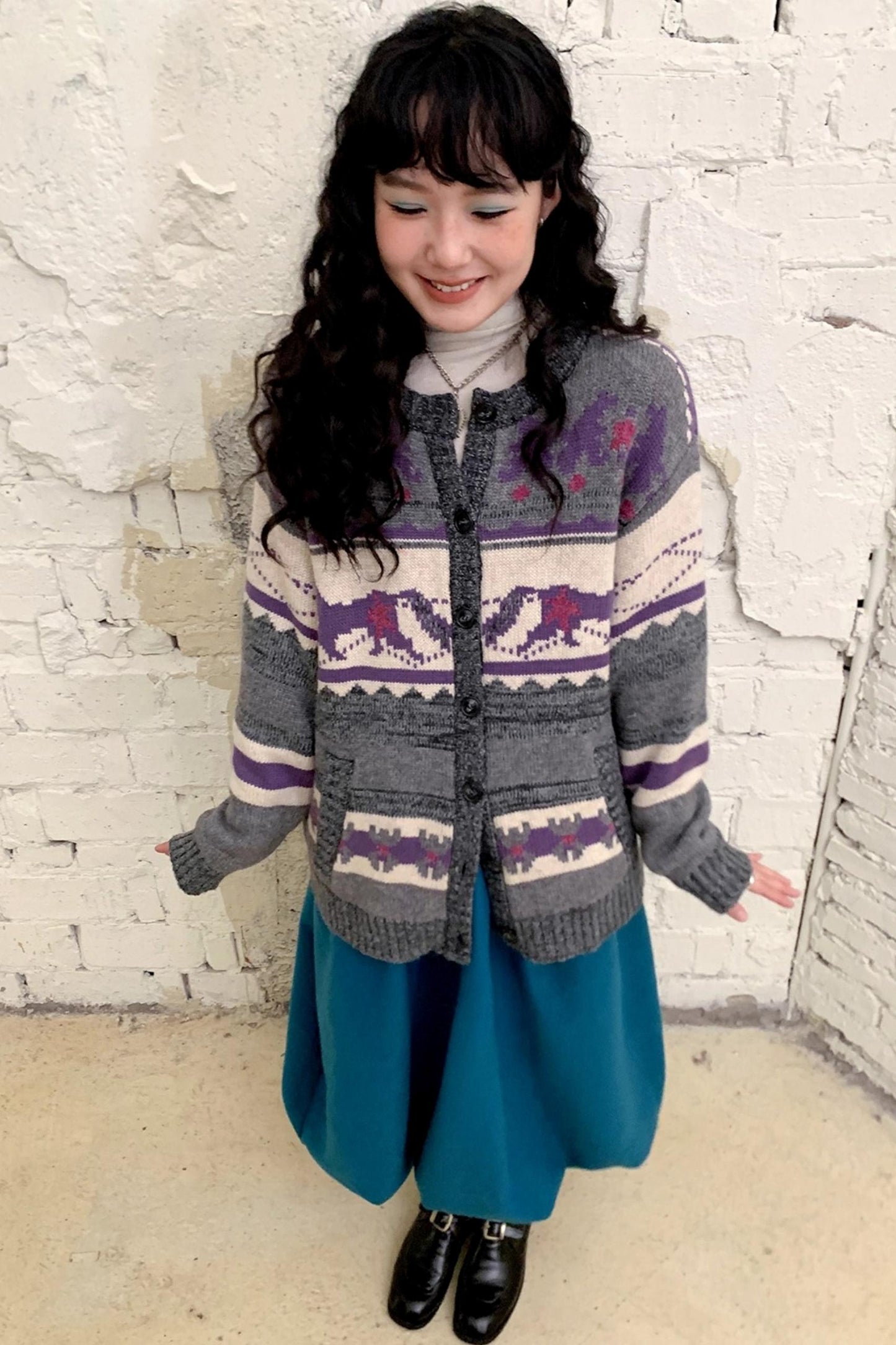 Fair Isle Retro Knit Sweater