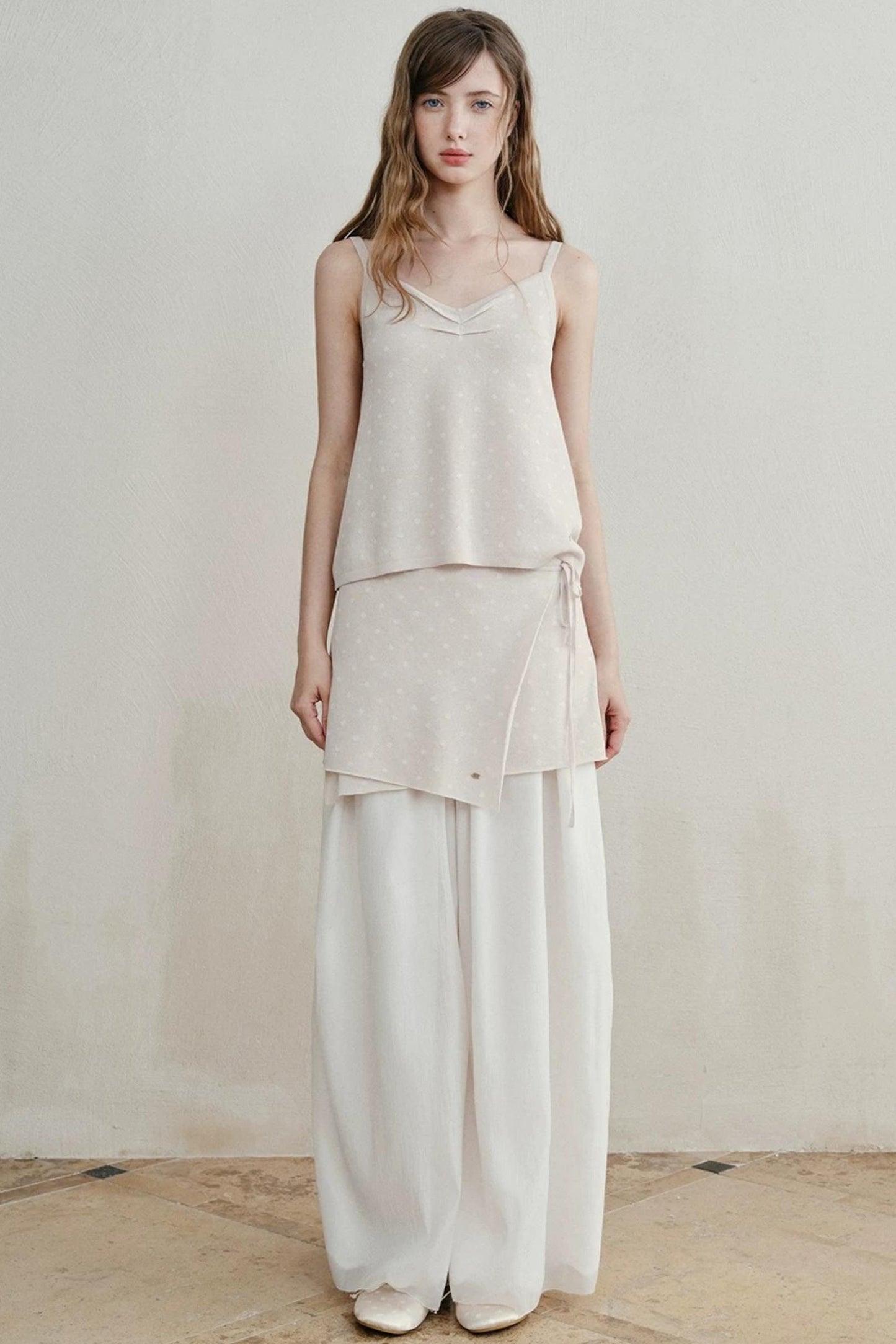 Lily of the Valley Embroidered Camisole Set-Up