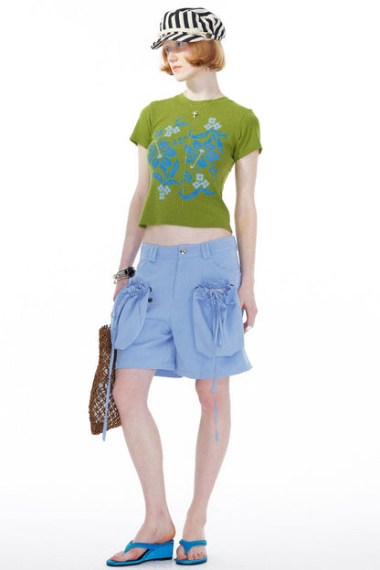 Sky Blue Straight Leg Pants