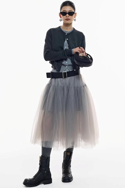 Holiday Edition Smoky Gray Tulle Skirt