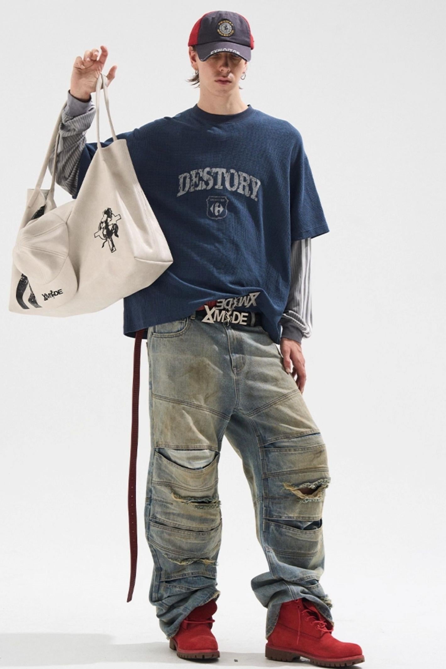 Fake Two Mottled T-Shirt