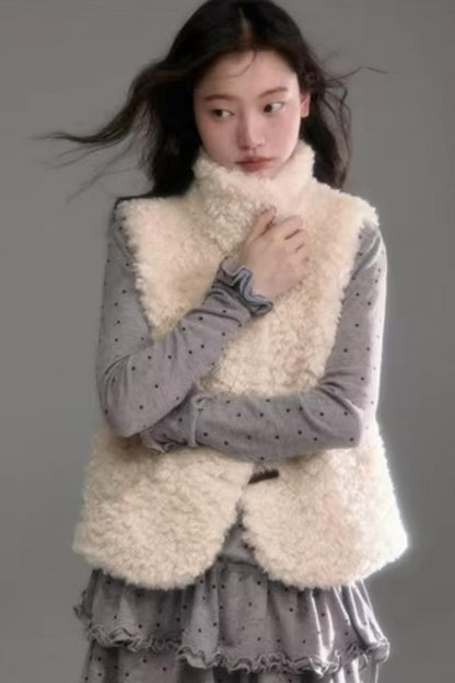 Teddy Curly Fur Vest Jacket