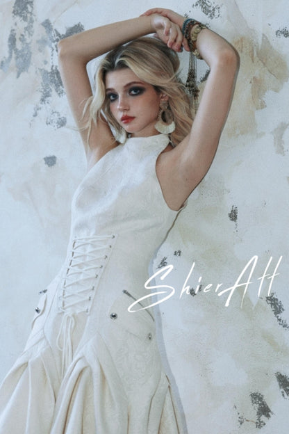 Stand-Up Collar Dress