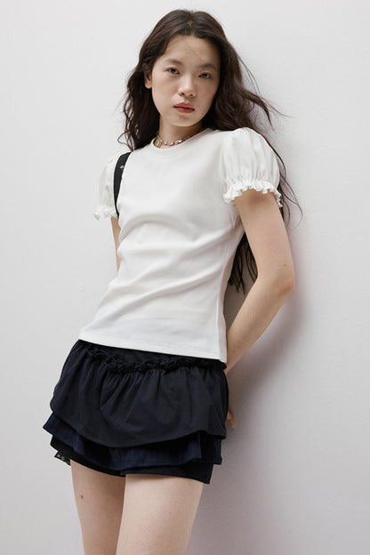 Dreamscape Blue Puffy Hakama Skirt