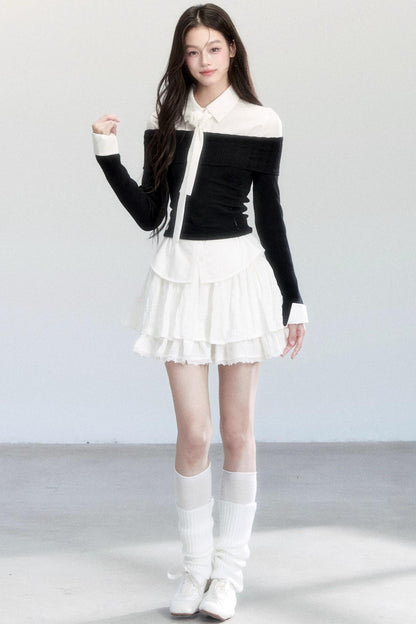 Slimming Knit One-Shoulder Top