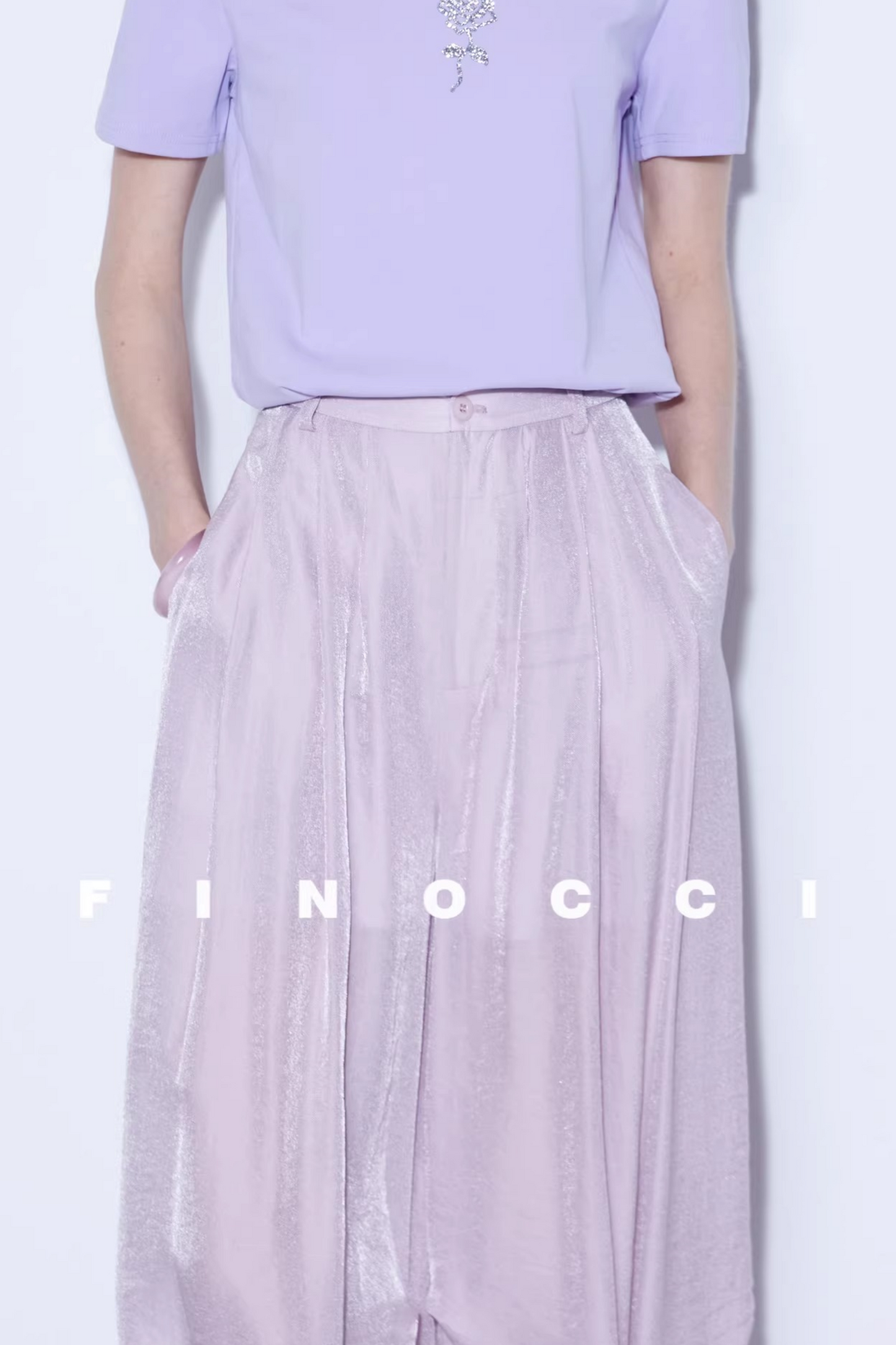 Mulberry Silk Shimmering Lantern Pants