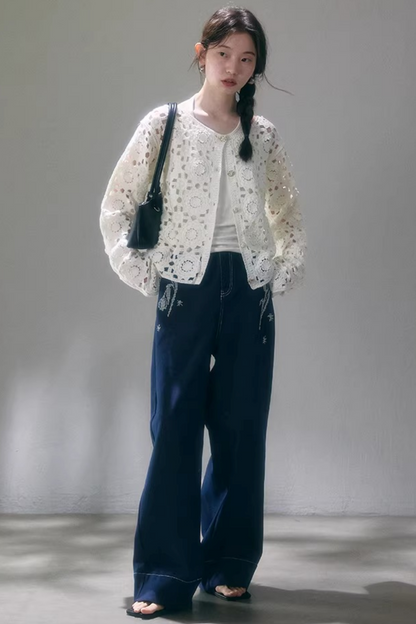 Floral Dream Häkeljacke