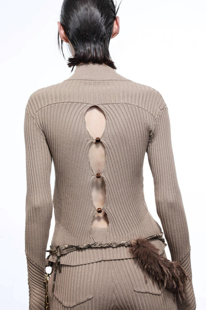 Heart Beaded Sweater Cardigan