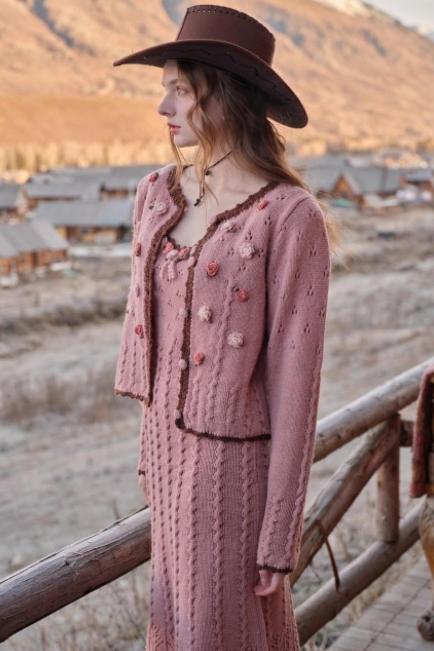 Juliet Retro Wool Knit Dress Set-Up