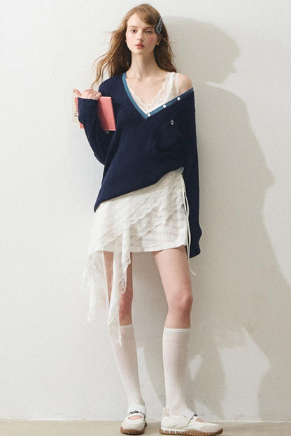 French Mint Sweater Touch Sundress Set-Up