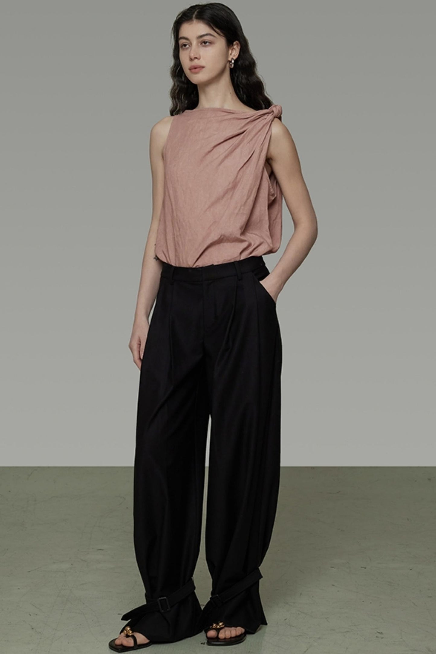 Twisted Pink Sleeveless Camisole