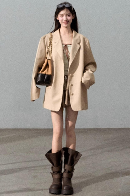 Slim Bandeau Cardigan Two-Piece Set