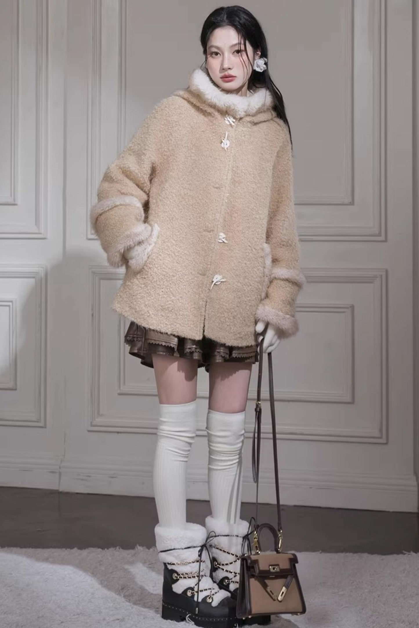 California Sunset Wool Hooded Coat