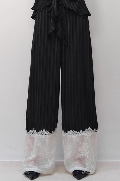 Embroidered Straight Pants