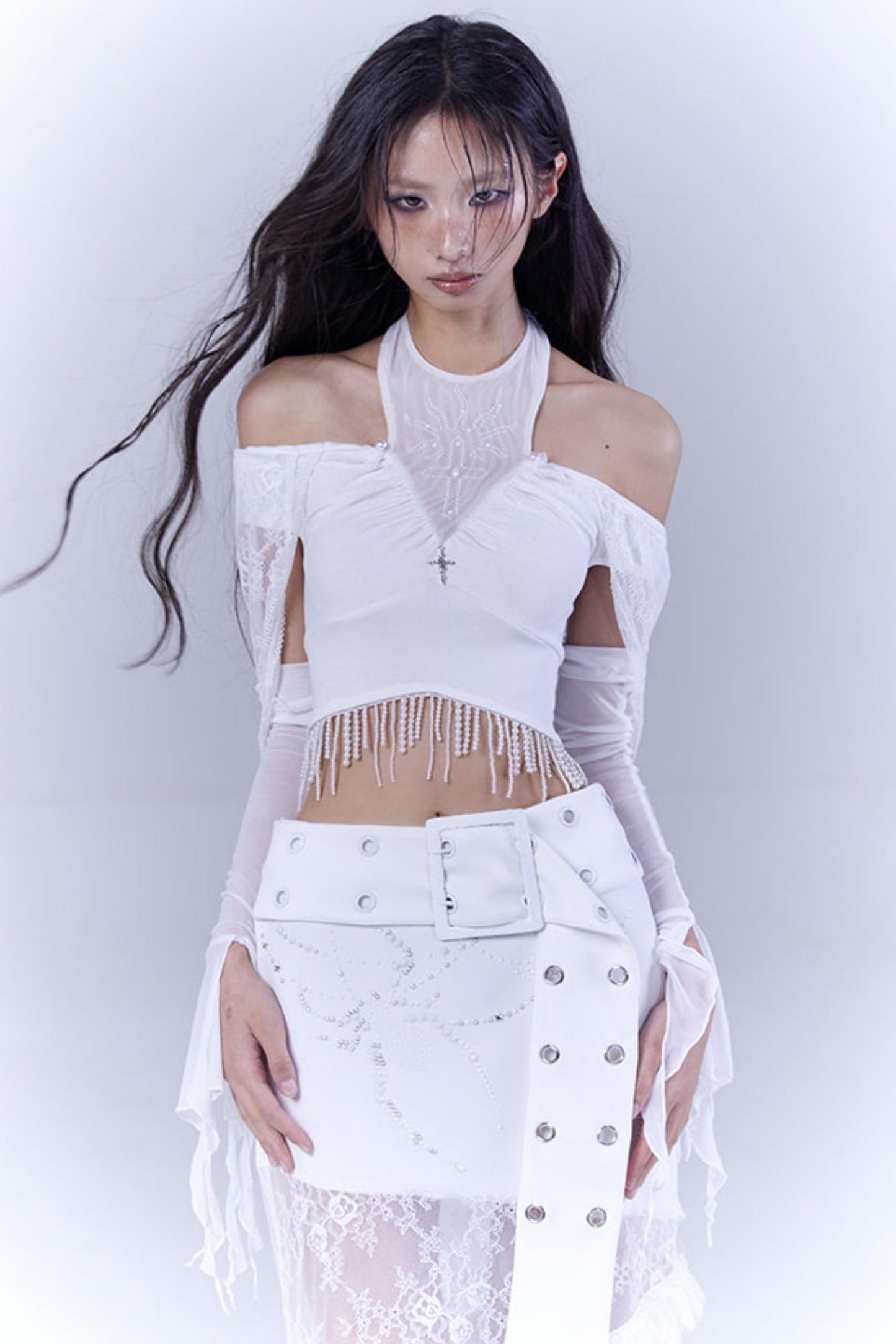 Ethereal White Lace Dream Hoodie