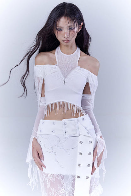 Ethereal White Lace Dream Hoodie