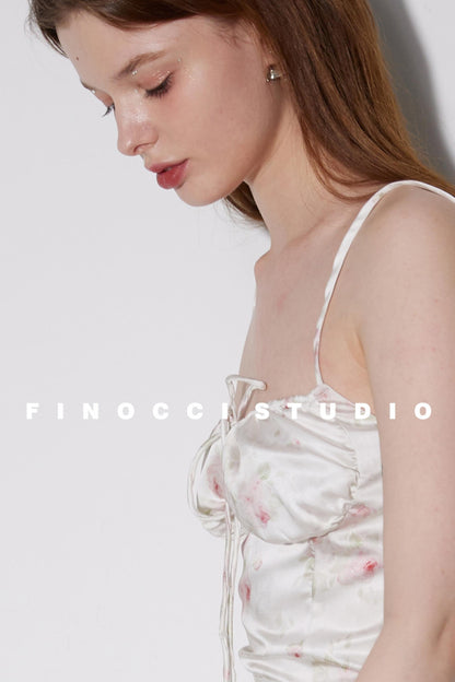 Summer Satin Floral Lingerie Set-Up