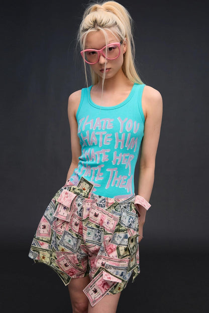 Money Printed Cargo Pants
