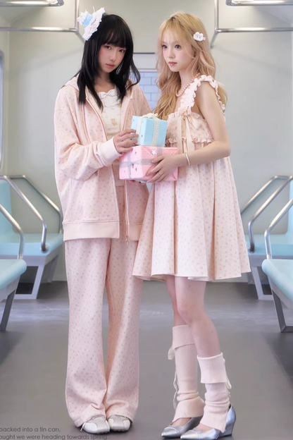 Tender Pink Satin Ribbon Dress