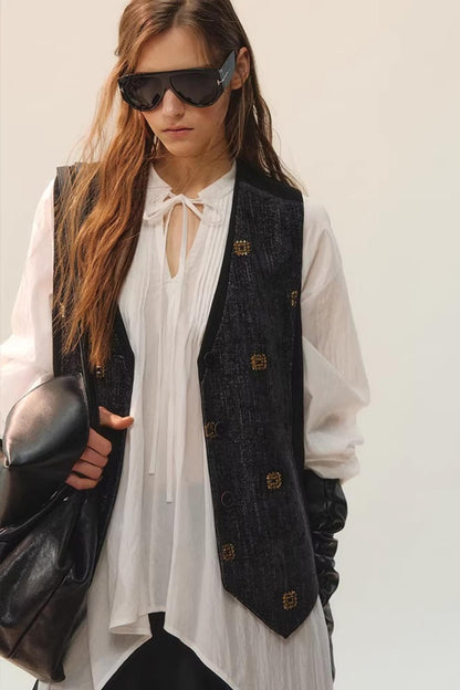 White Fluff Pleated Shirt