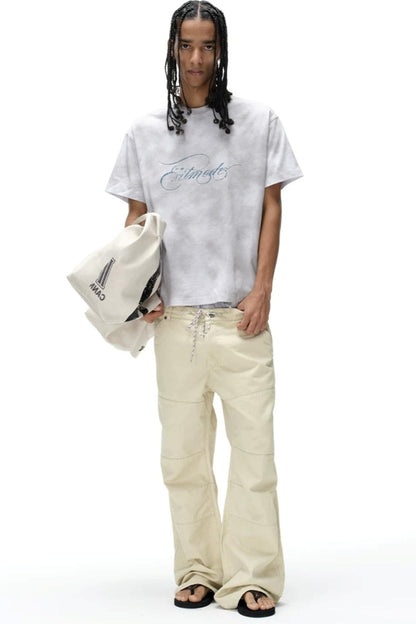 Retro Loose Cotton Spray-Painted T-Shirt