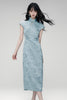 Jacquard-Blau