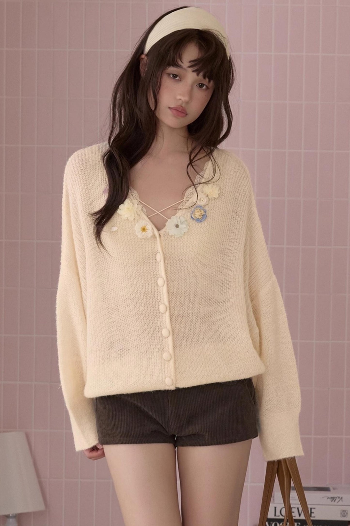 Sweet Floral Knit Sweater