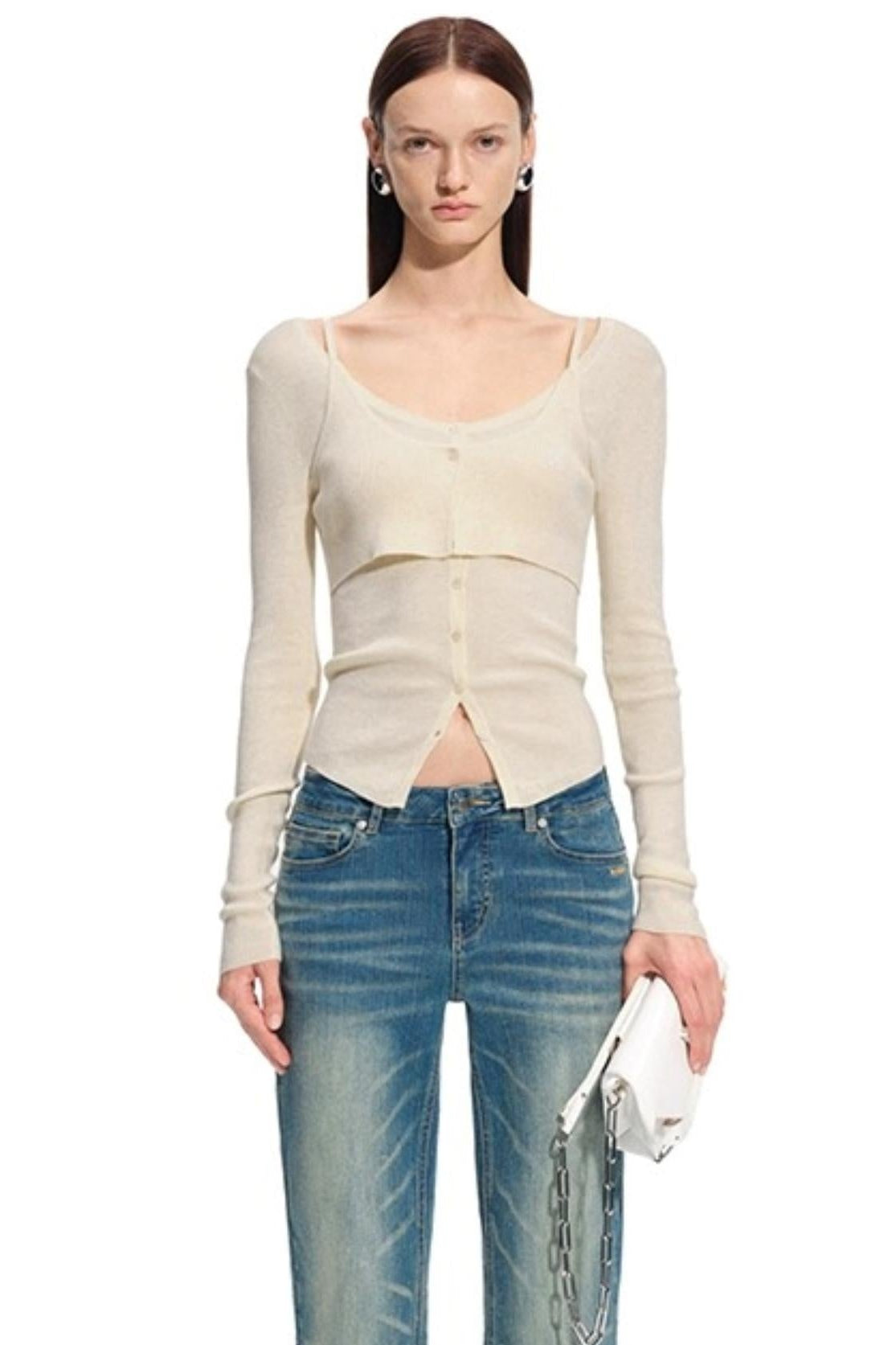 Bern Wool Blend Knit Cardigan