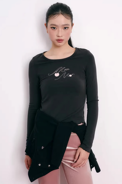 Cherry Reflection Ruffled Top