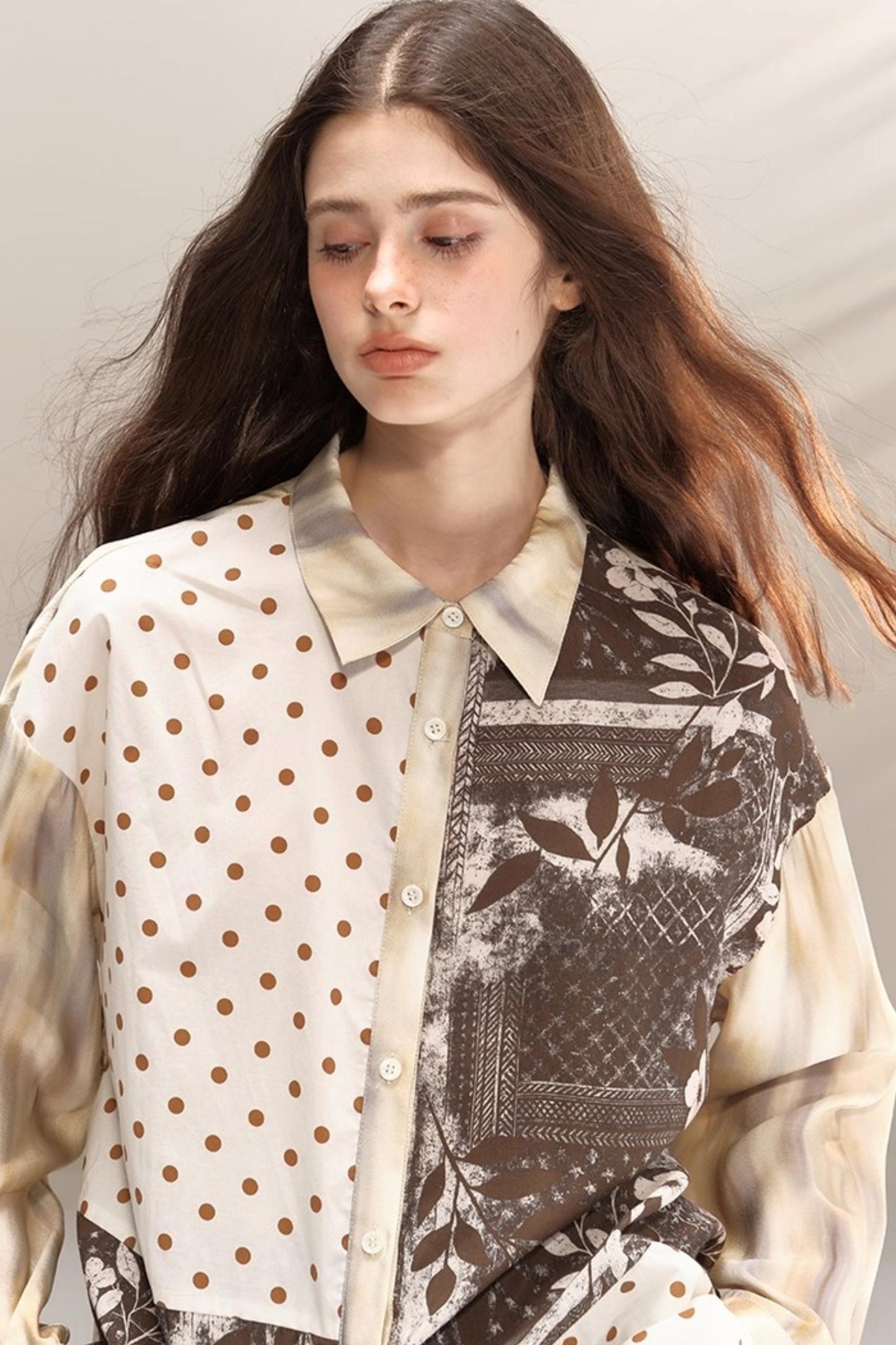 Fireplace Whispers Artistic Loose Shirt