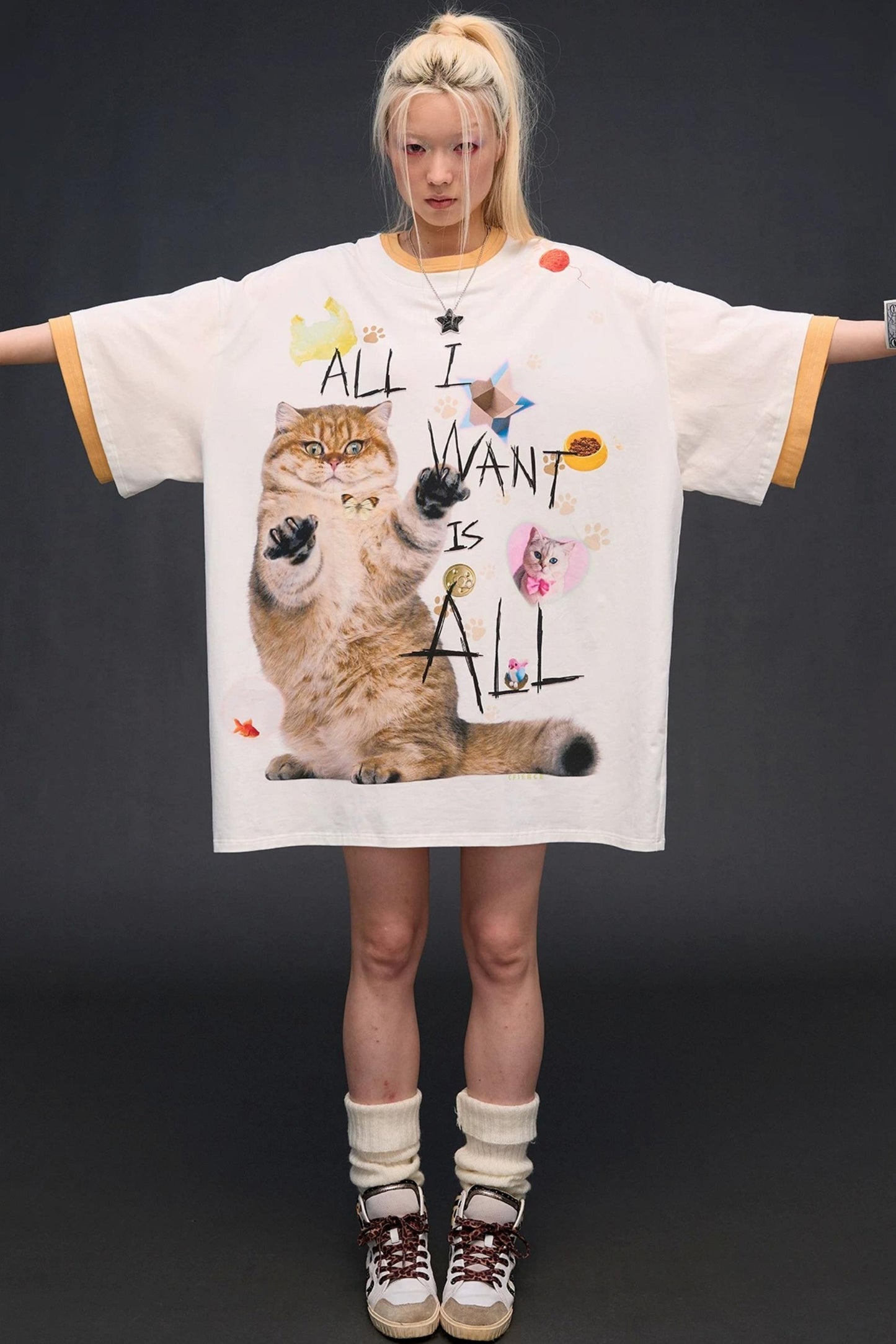 Cat Print T-Shirt