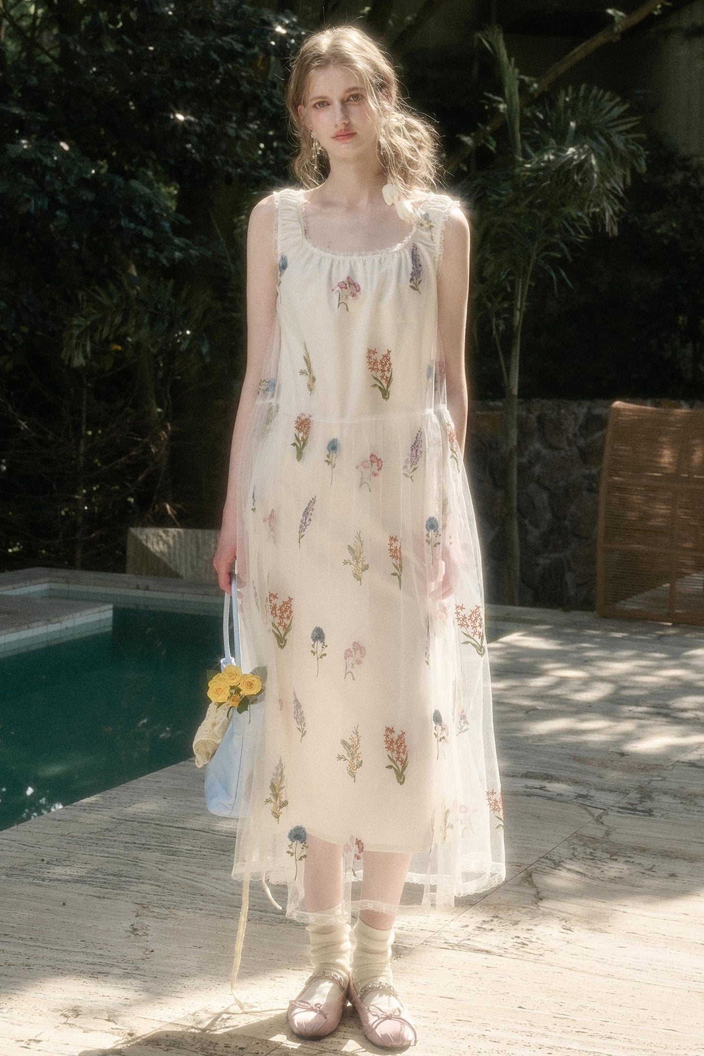 Double Layer Halter Dress