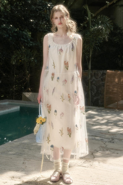 Double Layer Halter Dress