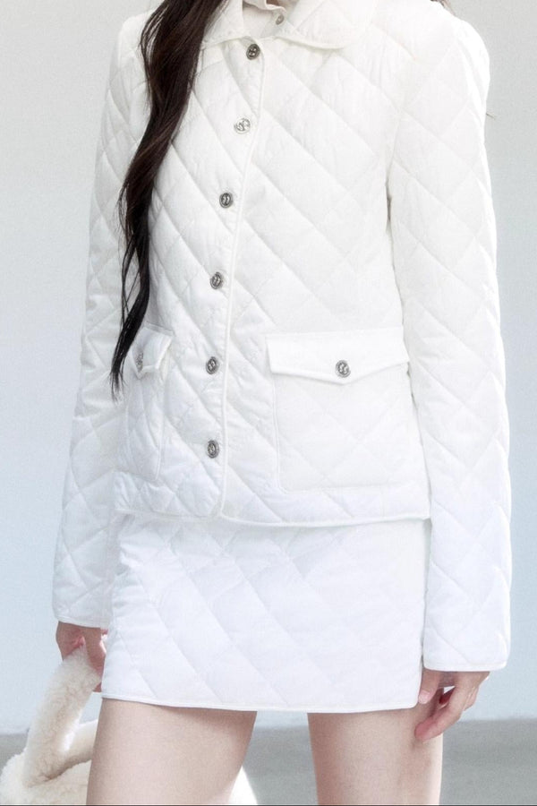 Diamond Plaid Cotton Suit Coat Set-Up