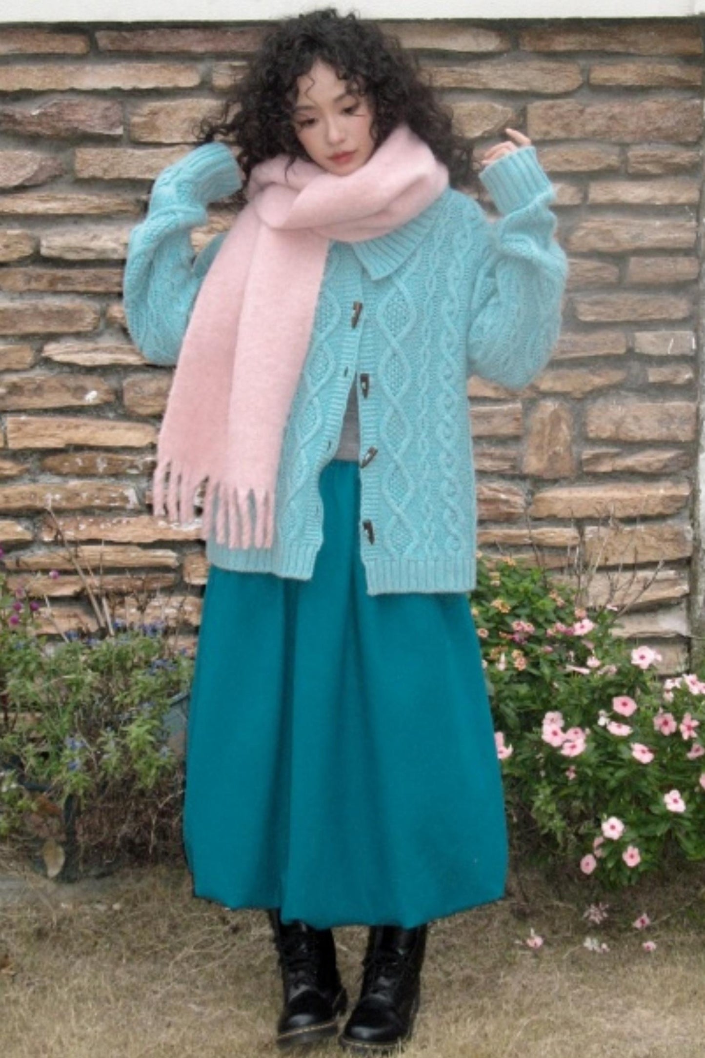 Velvet Knit Midi Skirt