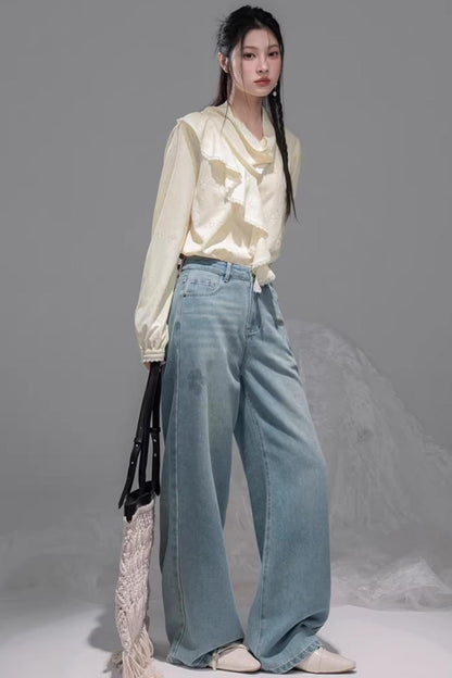 Lemon Yellow Ruffled Blouse