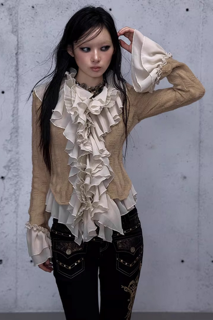 Retro Noble Chiffon Cardigan