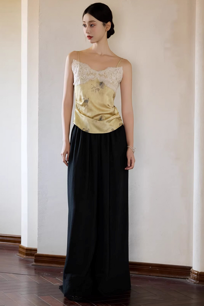 Silk Lace-Trimmed Camisole