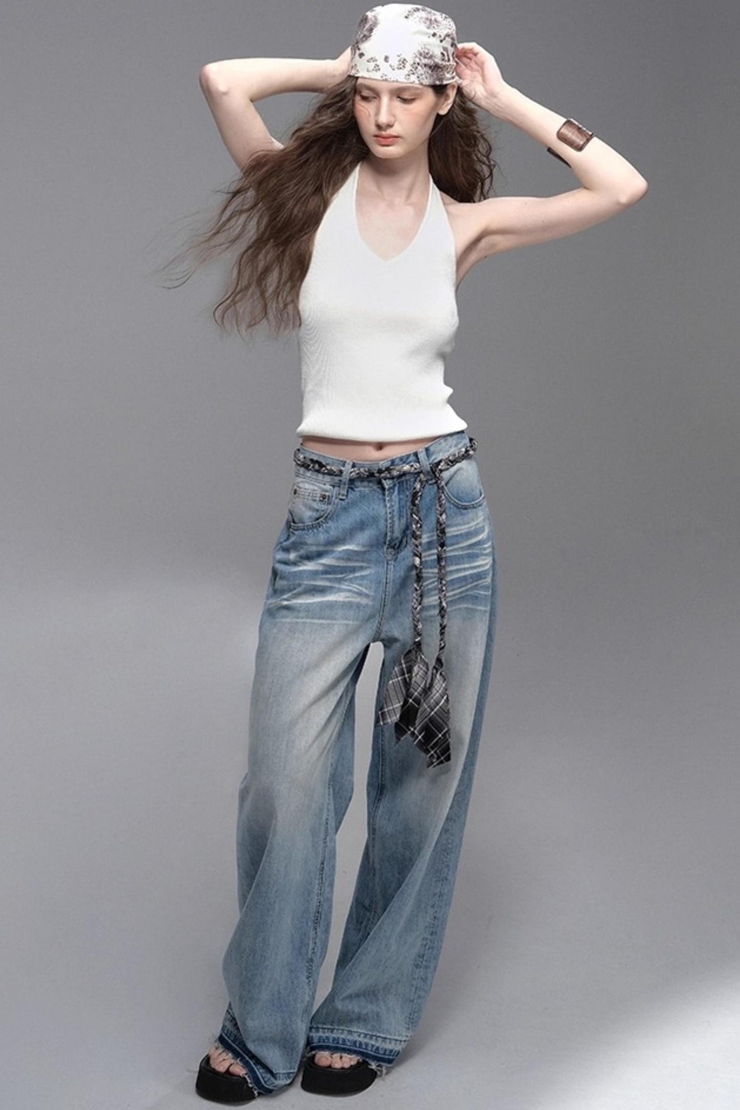 Classic Ripped Denim Jeans