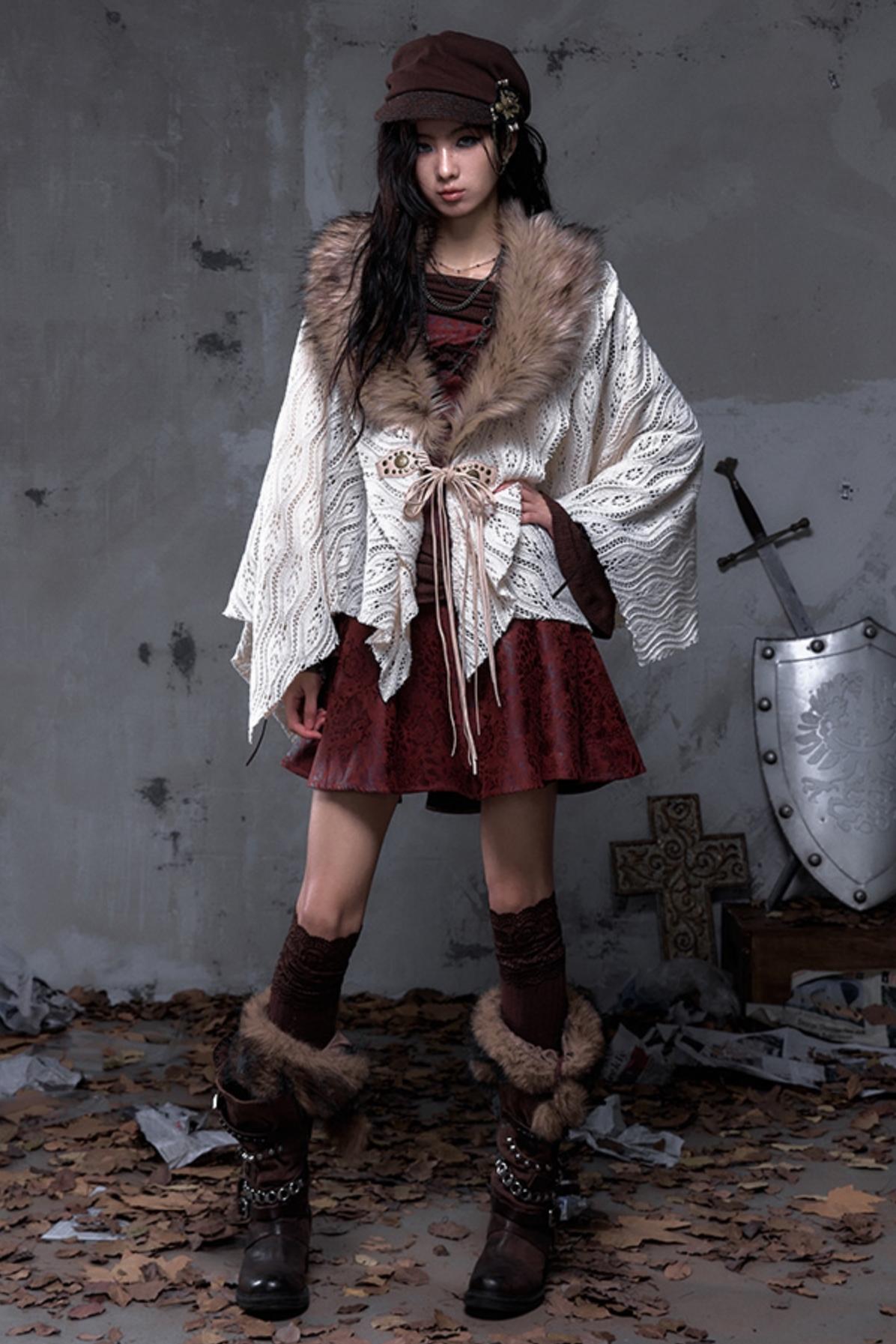 Retro Punk Patchwork Knit Dress