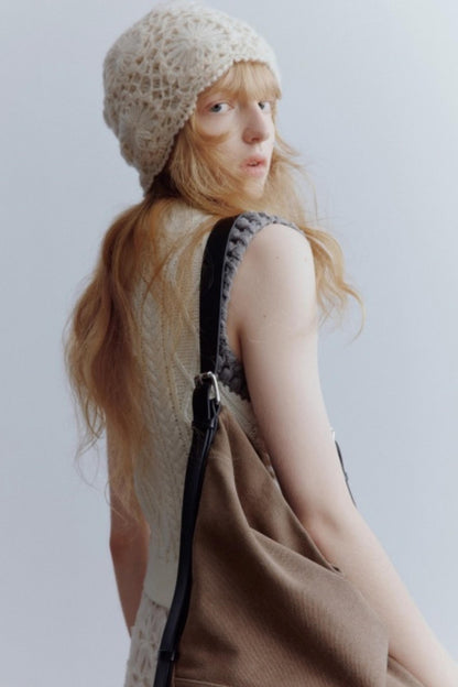 Lamb Cotton Crochet Woolen Vest