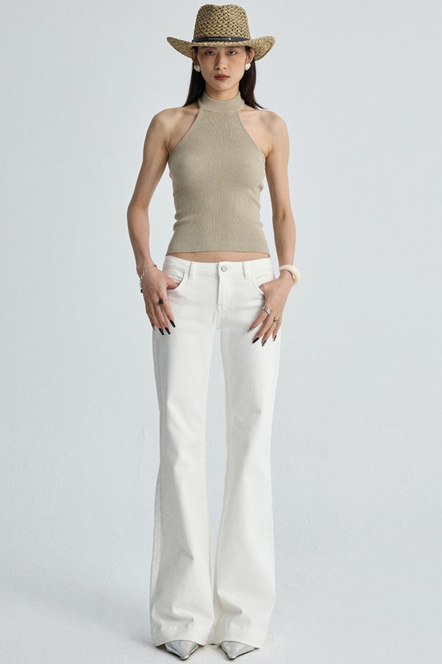 Micro Pocket Straight Leg Jeans