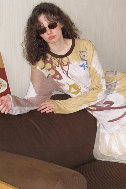 Print Long-Sleeved T-Shirt