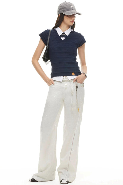Tencel Linen Straight-Leg Pants