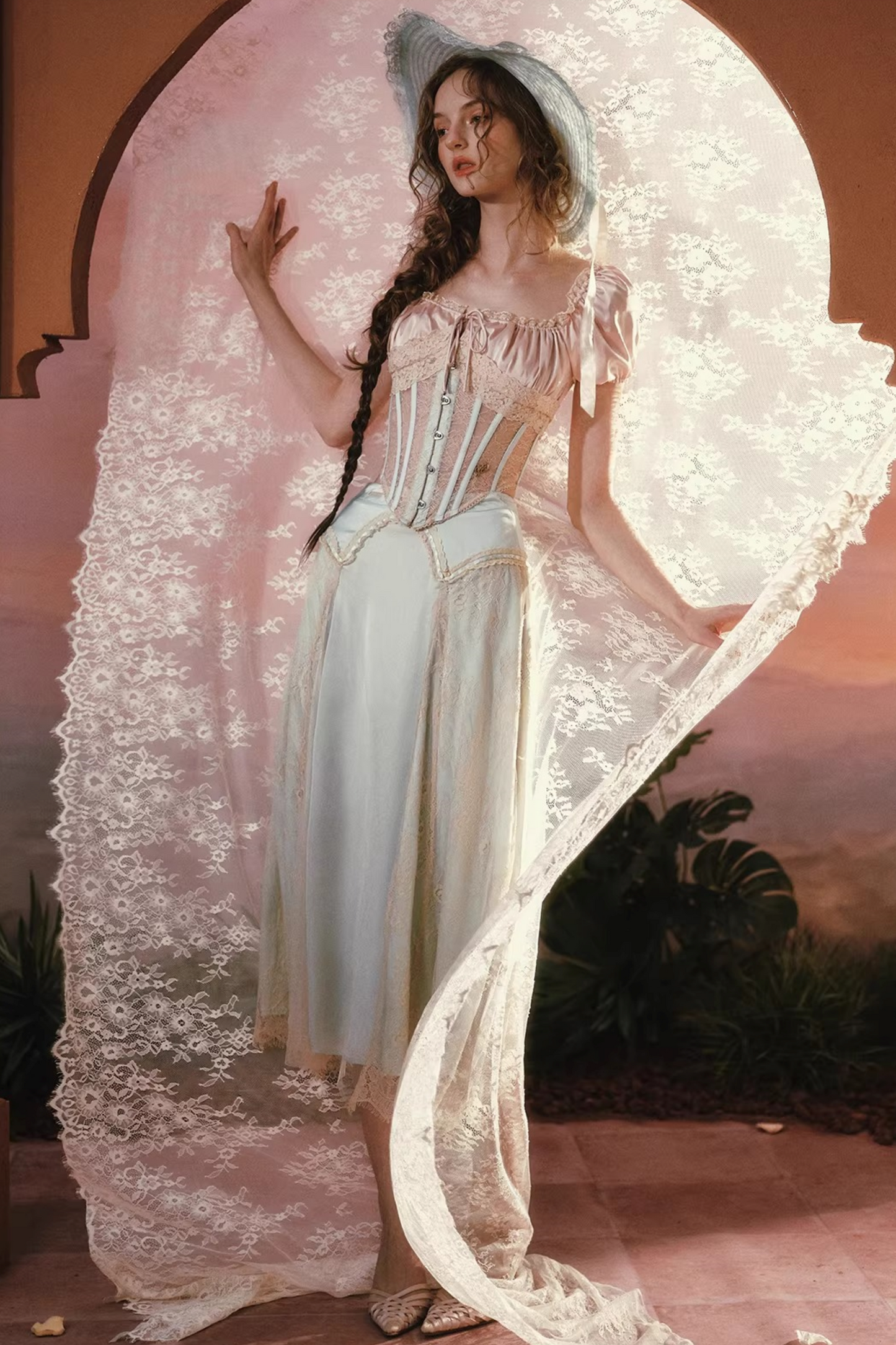 Lacemade Satin Corset Set-Up