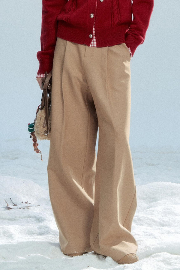 Korean Drape Wide-Leg Pants