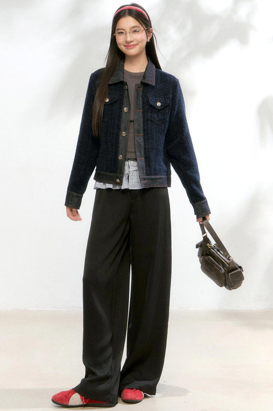 Autumn Retro Denim Jacket Set-Up